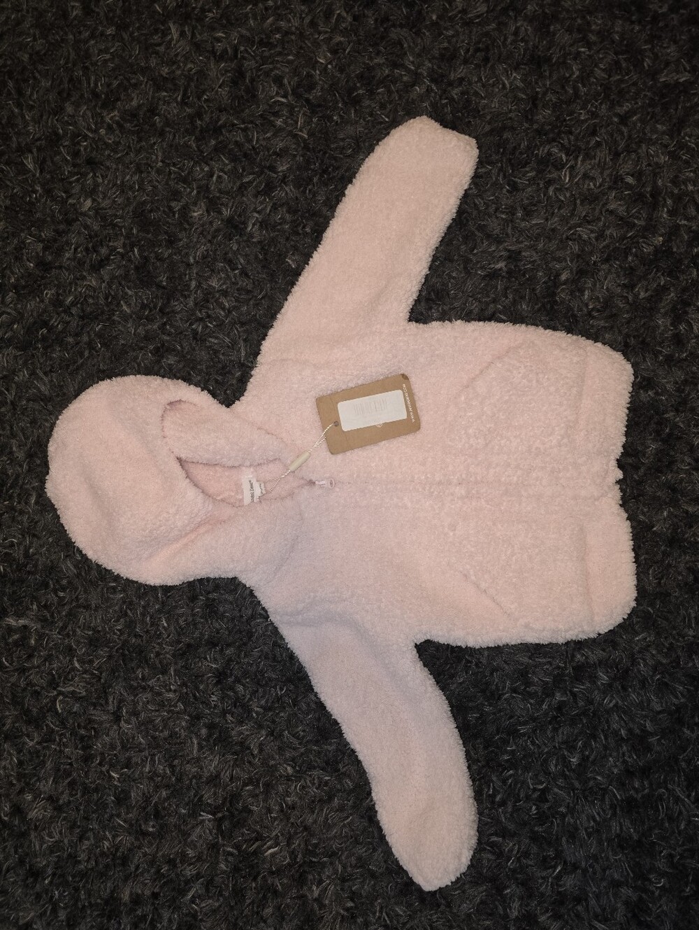 Angel Dear Light Pink Sherpa Hooded Jacket for Kids